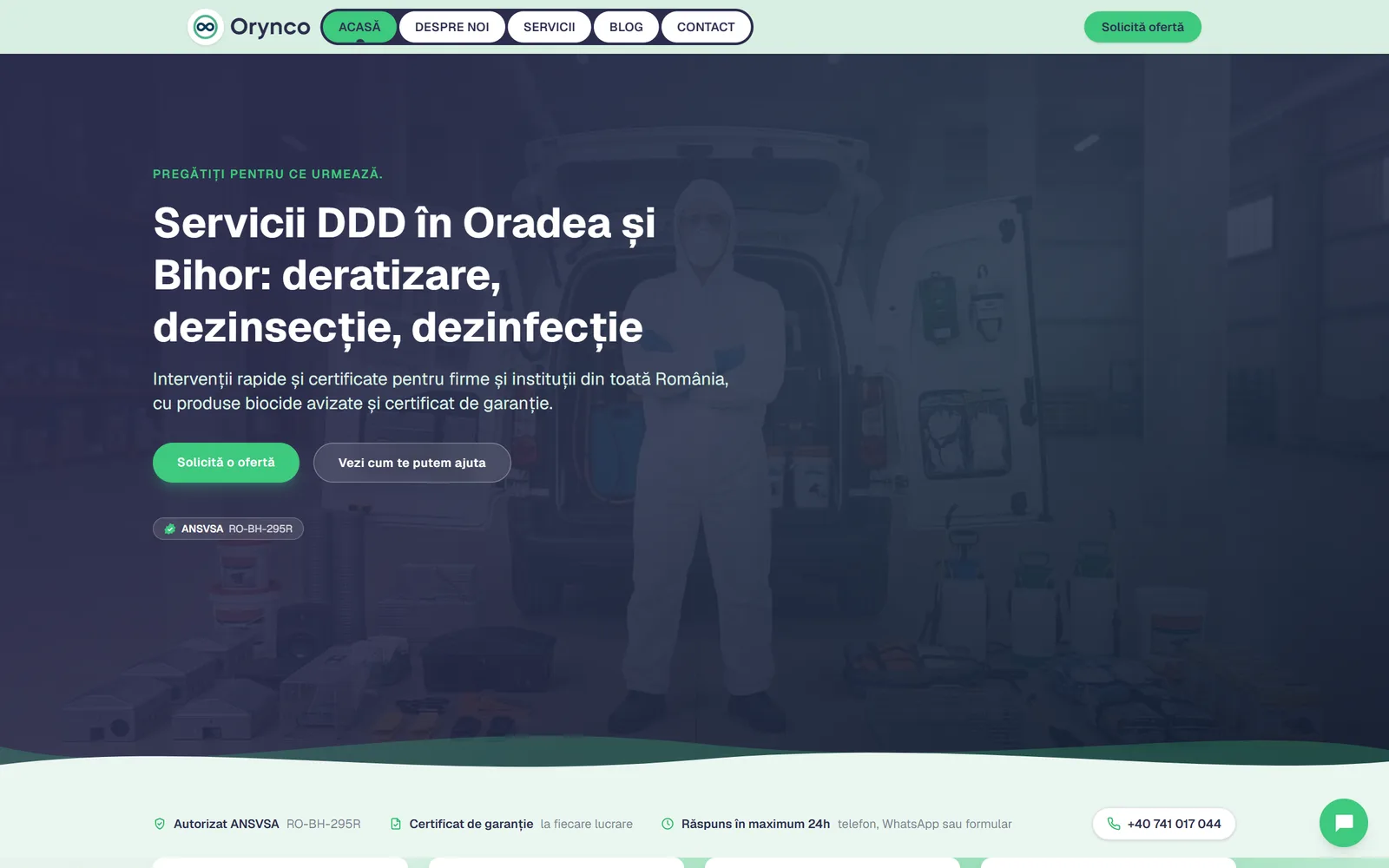 Site-ul Orynco