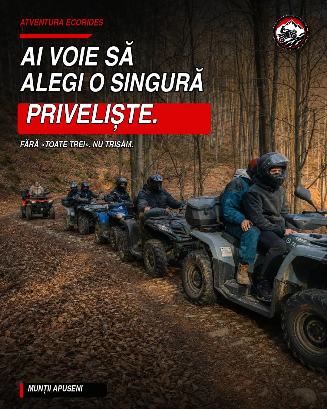 Slide de deschidere: „Ai voie să alegi o singură priveliște. Fără «toate trei» - nu trișăm.”